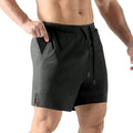 Mens Elastic Waistband Gym Shorts with Zipper Pocket Quick Dry Lightweight Running Workout Shorts