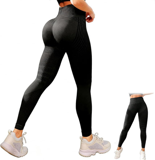 3D Compression Leggings Women, High Waist anti Cellulite Leggings, Workout Bum Scrunch Butt Lift Leggings, Gym Trousers Womens