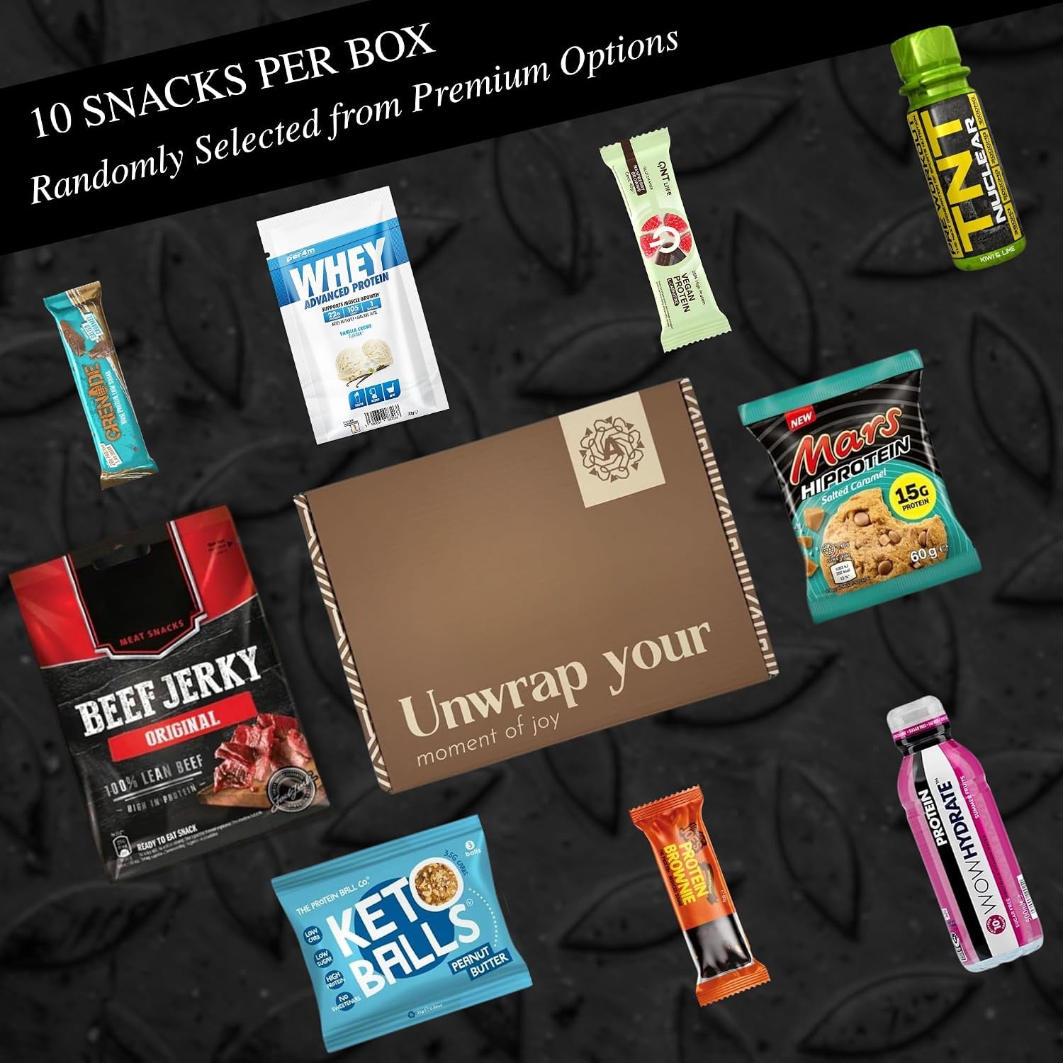 Protein Hamper - This Protein Gift Set & Fitness Hamper Includes 10X Items. Gym Gifts for Men & Women. Mens Snacks Gift Set. Protein Gift Box.