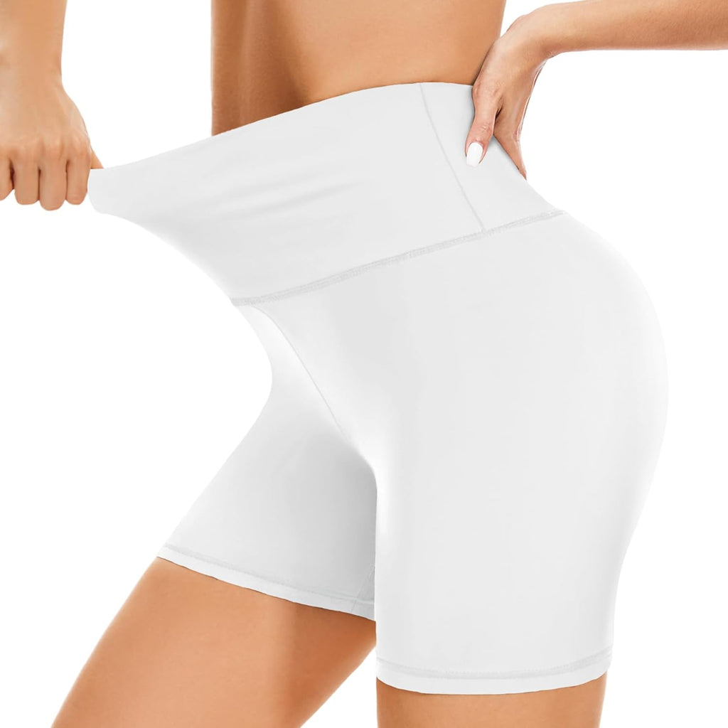 Cycling Shorts Women- High Waisted Biker Shorts Tummy Control Black Yoga Gym Workout Athletic Running Sports Short Leggings UK